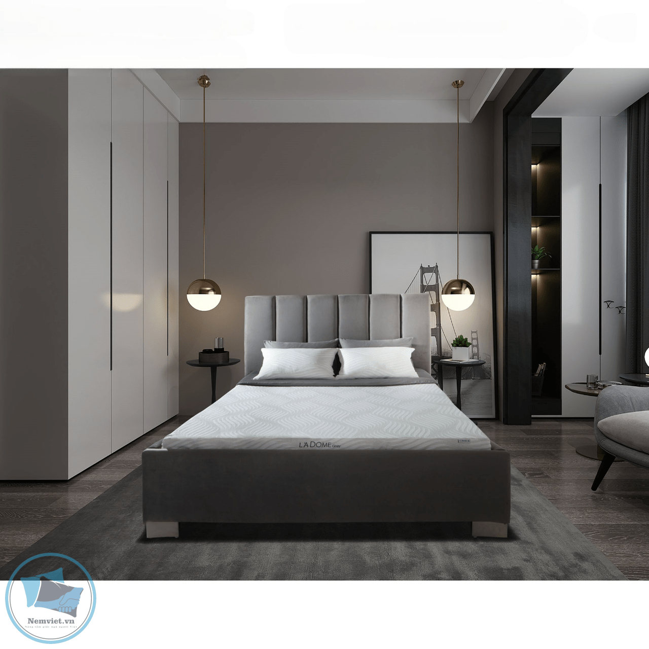 NỆM CAO SU LIÊN Á THAN HOẠT TÍNH- LA DOME GREY