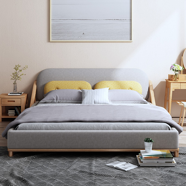 Giường ngủ gia đình hiện đại bọc nỉ GHS-9022