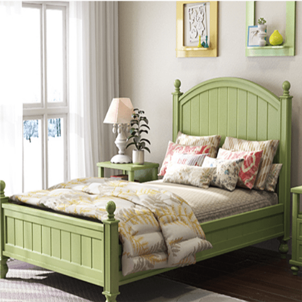 Giường ngủ gia đình thiết kế đẹp bằng gỗ sồi GHS-9032