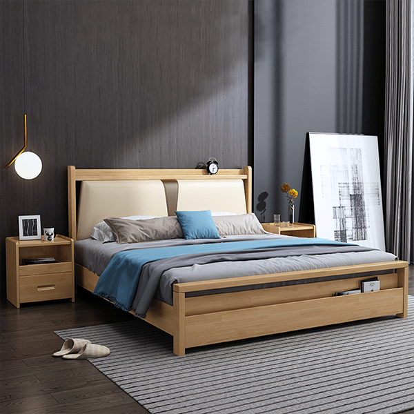 Giường ngủ gỗ đẹp phong cách thanh lịch GHS-9086