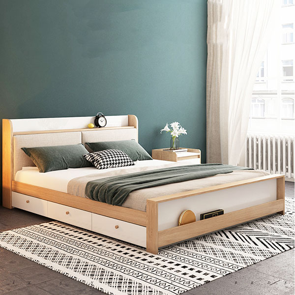 Giường ngủ gỗ hiện đại thiết kế đẹp GHS-9090