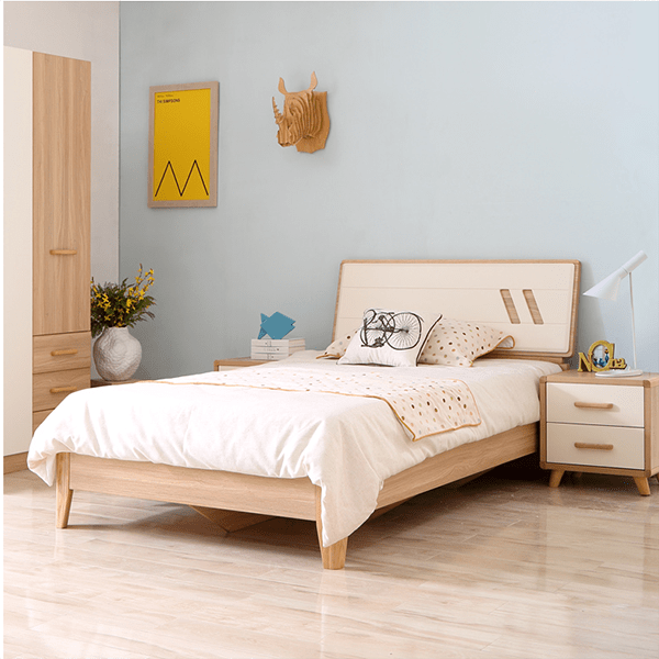 Giường ngủ gỗ kiểu dáng thanh lịch, hiện đại GHS-9012