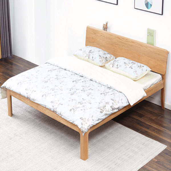 Giường ngủ gỗ sồi tự nhiên thanh lịch GHS-9051