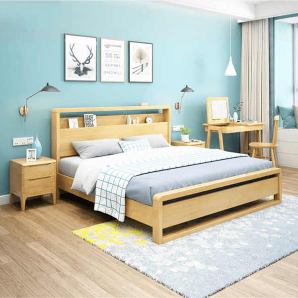 Giường ngủ gỗ tự nhiên cao cấp GHS-9094