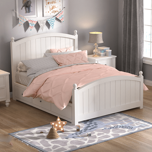 Giường ngủ gỗ tự nhiên phong cách thanh lịch GHS-9033