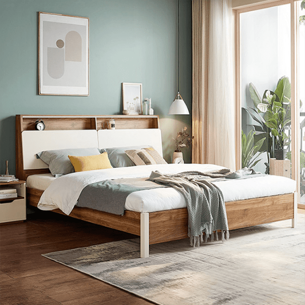 Giường ngủ hiện đại bằng gỗ công nghiệp GHS-9134