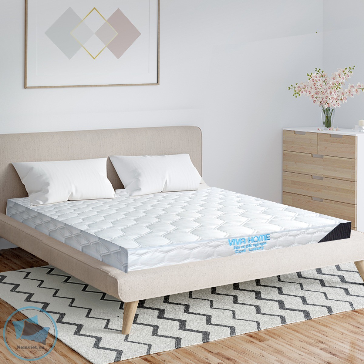 Nệm Cao Su Thiên Nhiên Viva Home Cool Luxury