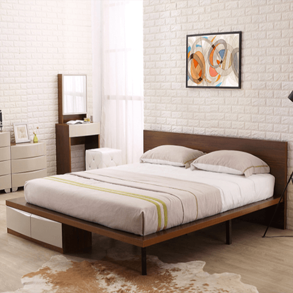 Mẫu giường ngủ gia đình thiết kế tiện dụng GHS-9070