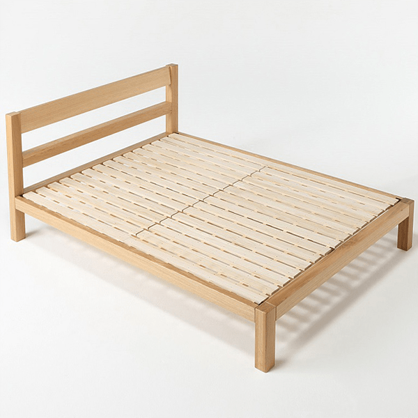 Mẫu giường ngủ gỗ sồi kiểu dáng đơn giản GHS-9014