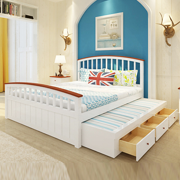 Giường gỗ phong cách Bắc Âu GHS-935