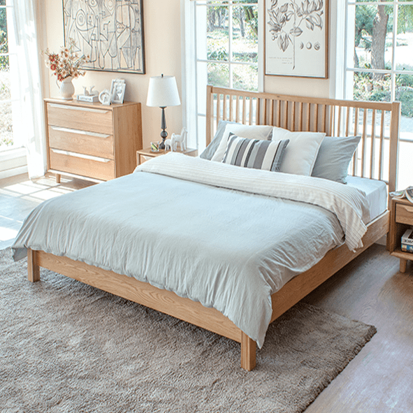 Giường gỗ tự nhiên trang nhã GHS-968