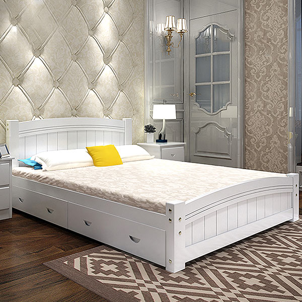 Giường ngủ gỗ tự nhiên hiện đại GHS-975