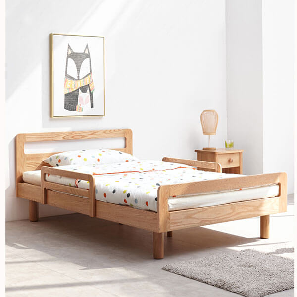 Giường ngủ sồi đơn kiểu dáng đẹp hiện đại GHS-974