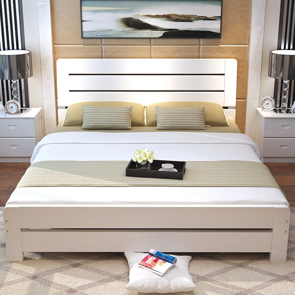 Mẫu giường ngủ đẹp gỗ tự nhiên GHS-979